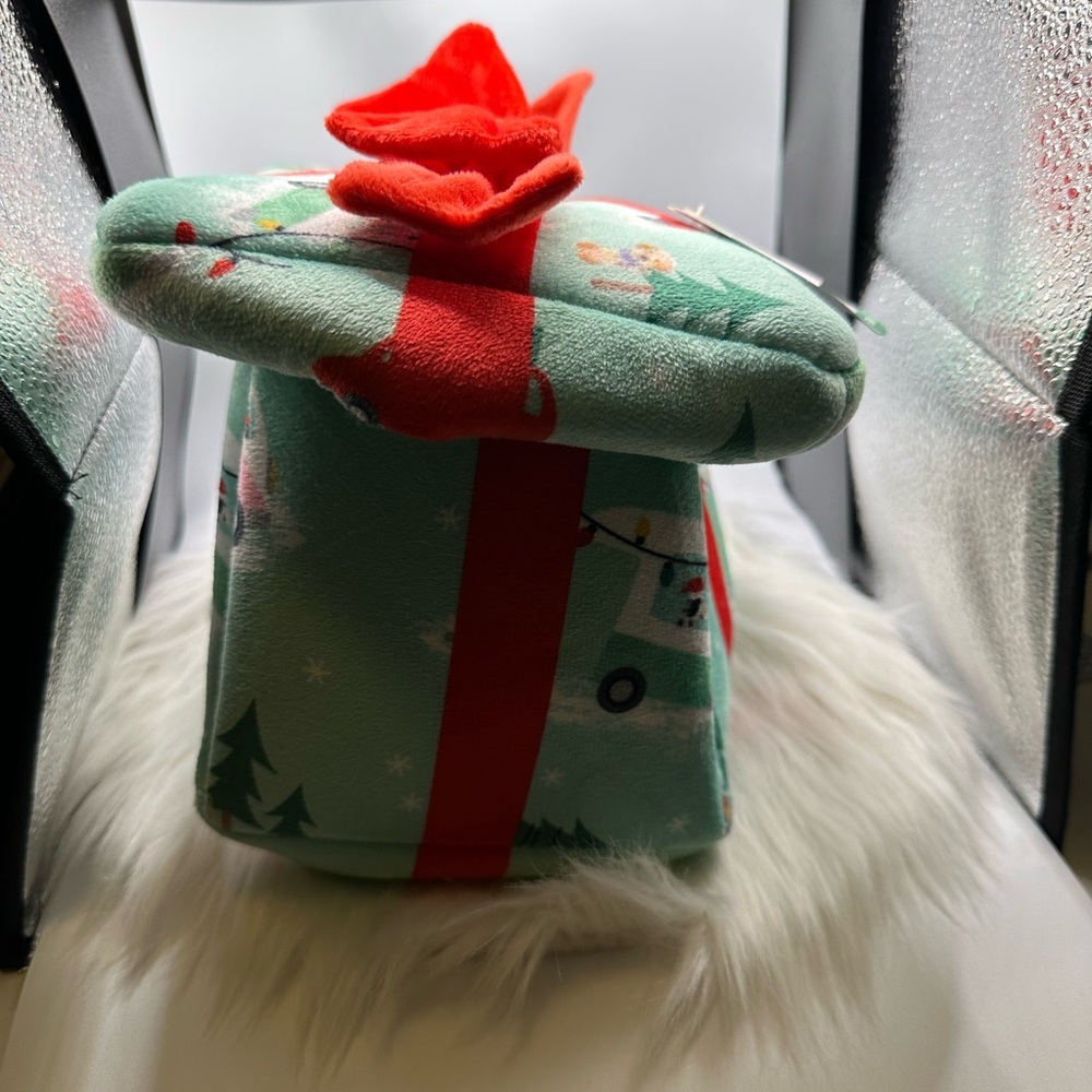 🩷5/$10 Festive Plush Gift Box with Red Bow